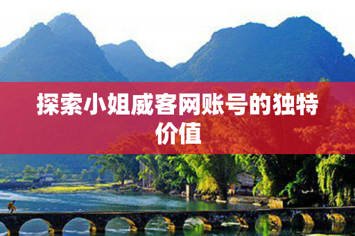 探索小姐威客网账号的独特价值图片