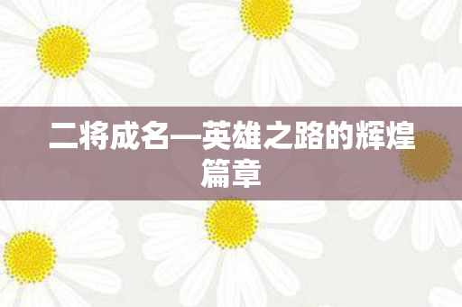 英雄之路的辉煌篇章图片