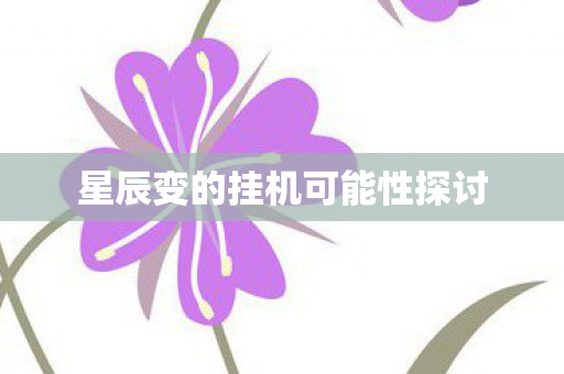 星辰变的挂机可能性探讨图片