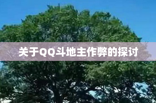 关于QQ斗地主作弊的探讨图片