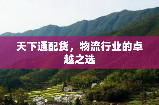 物流行业的卓越之选图片
