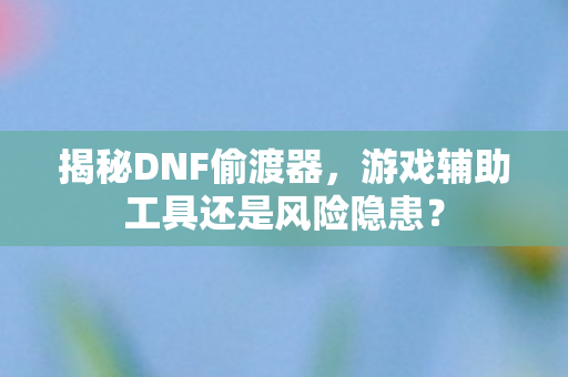 游戏辅助工具还是风险隐患图片
