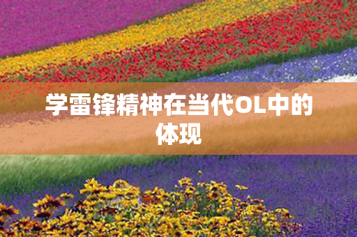学雷锋精神在当代OL中的体现图片