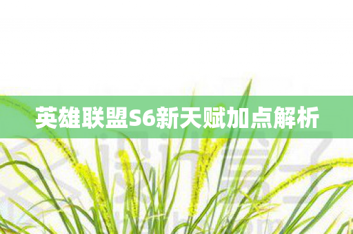 英雄联盟S6新天赋加点解析图片