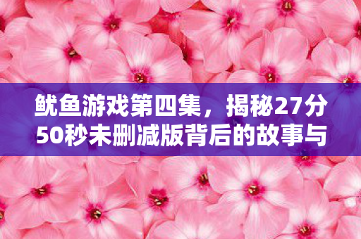 揭秘27分50秒未删减版背后的故事与情感深度图片