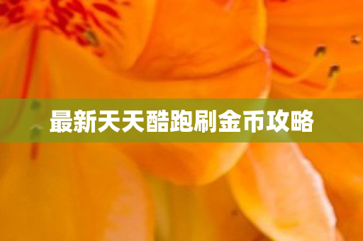最新天天酷跑刷金币攻略图片