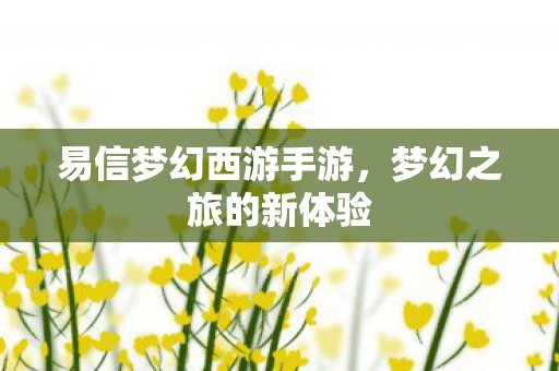 易信梦幻西游手游图片