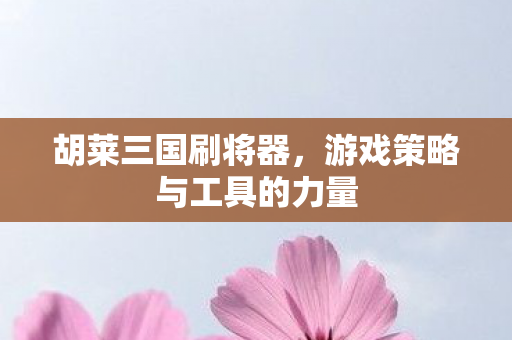 游戏策略与工具的力量图片