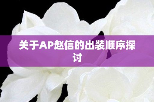 关于AP赵信的出装顺序探讨图片