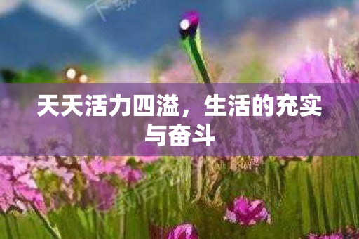 生活的充实与奋斗图片