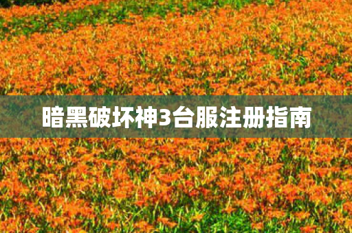 暗黑破坏神3台服注册指南图片