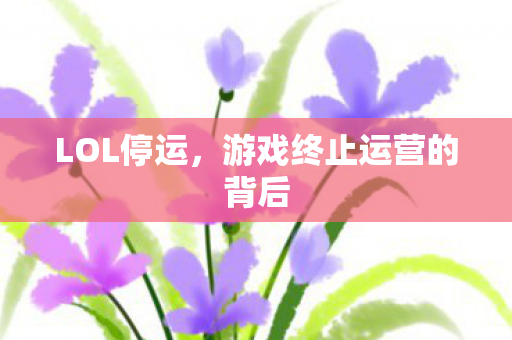 游戏终止运营的背后图片