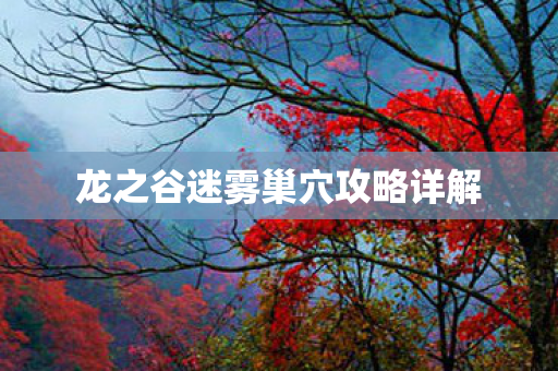 龙之谷迷雾巢穴攻略详解图片