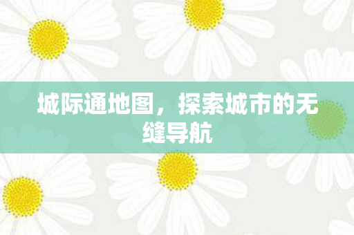 探索城市的无缝导航图片