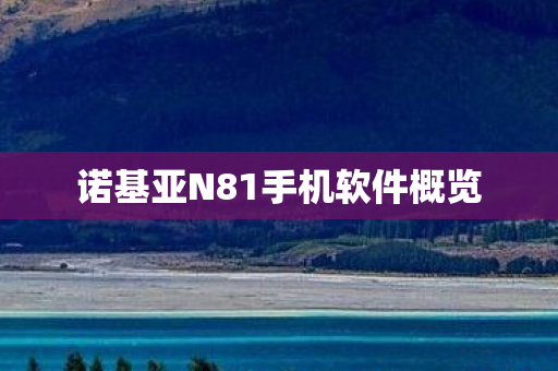 诺基亚N81手机软件概览图片