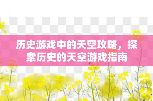 探索历史的天空游戏指南图片