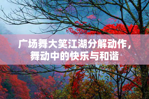 广场舞大笑江湖分解动作图片