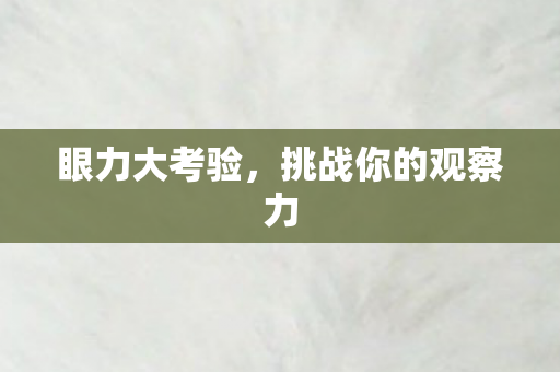 挑战你的观察力图片