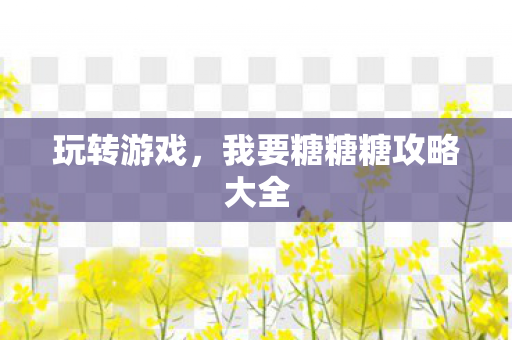 我要糖糖糖攻略大全图片