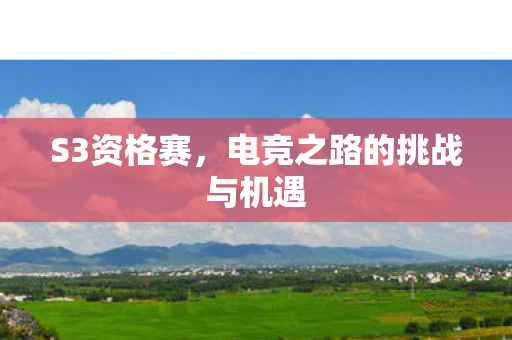 电竞之路的挑战与机遇图片