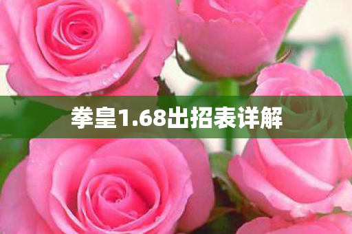 68出招表详解图片