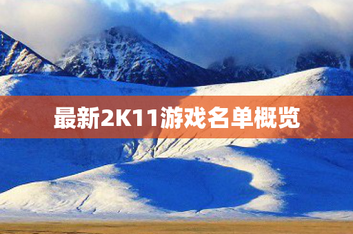 最新2K11游戏名单概览图片