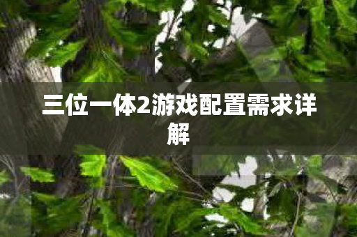 三位一体2游戏配置需求详解图片