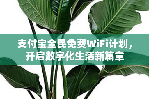 支付宝全民免费WiFi计划图片