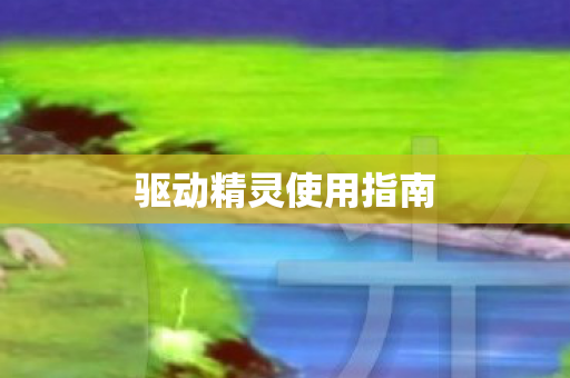 驱动精灵使用指南图片