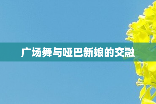 广场舞与哑巴新娘的交融图片
