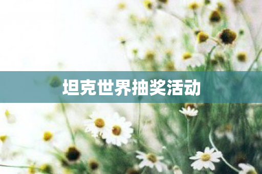 坦克世界抽奖活动图片