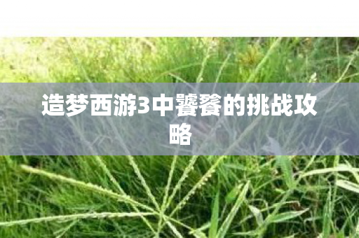造梦西游3中饕餮的挑战攻略图片