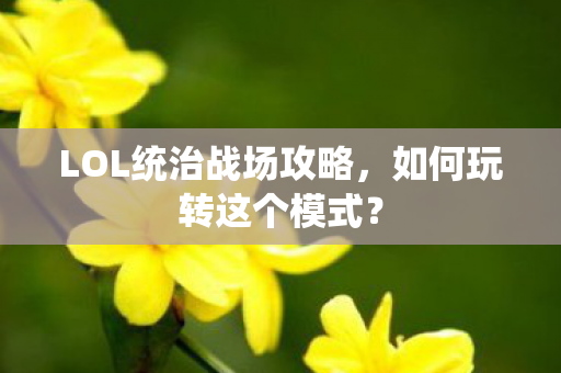 LOL统治战场攻略图片