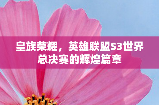 英雄联盟S3世界总决赛的辉煌篇章图片