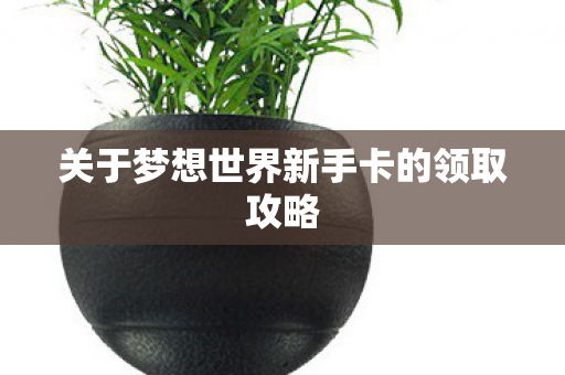 关于梦想世界新手卡的领取攻略图片