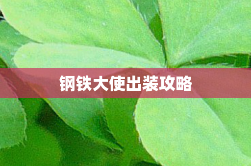 钢铁大使出装攻略图片