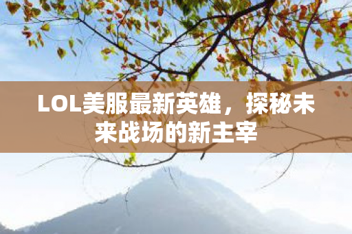 LOL美服最新英雄，探秘未来战场的新主宰