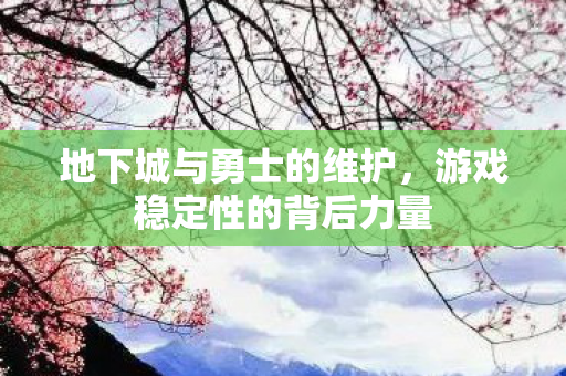 游戏稳定性的背后力量图片