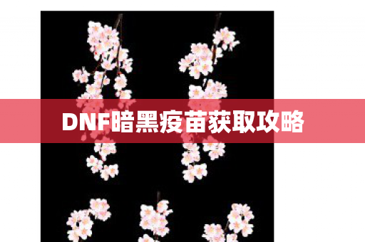 DNF暗黑疫苗获取攻略图片