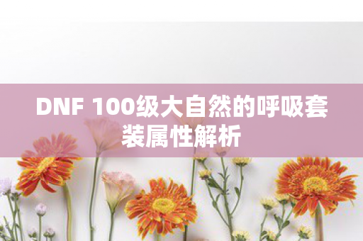 DNF 100级大自然的呼吸套装属性解析图片