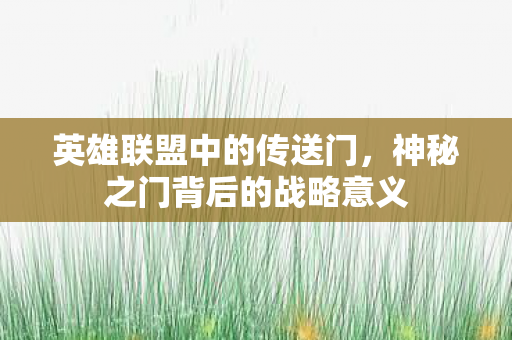 神秘之门背后的战略意义图片