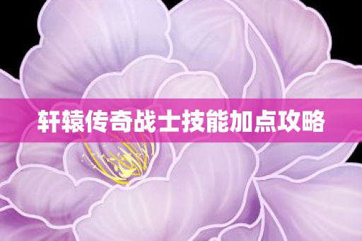 轩辕传奇战士技能加点攻略图片