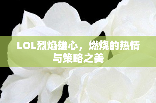燃烧的热情与策略之美图片