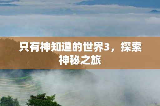 只有神知道的世界3图片