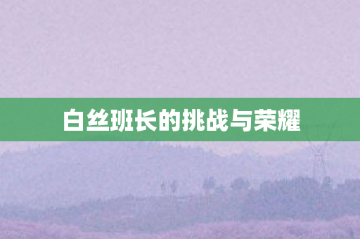 白丝班长的挑战与荣耀图片
