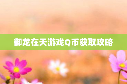 御龙在天游戏Q币获取攻略图片