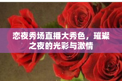 璀璨之夜的光彩与激情图片