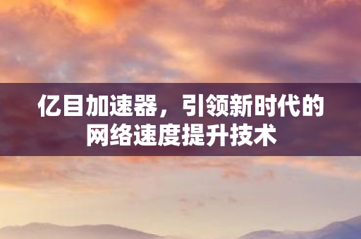 引领新时代的网络速度提升技术图片