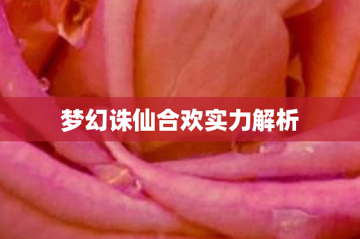 梦幻诛仙合欢实力解析图片