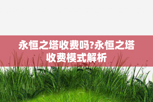 永恒之塔收费模式解析图片